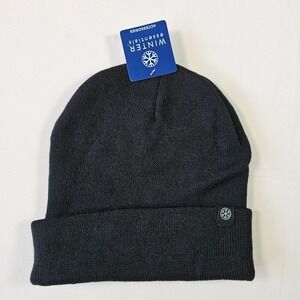 Winter Essentials Mens NEW Charcoal Gray Knit Cuffed Beanie